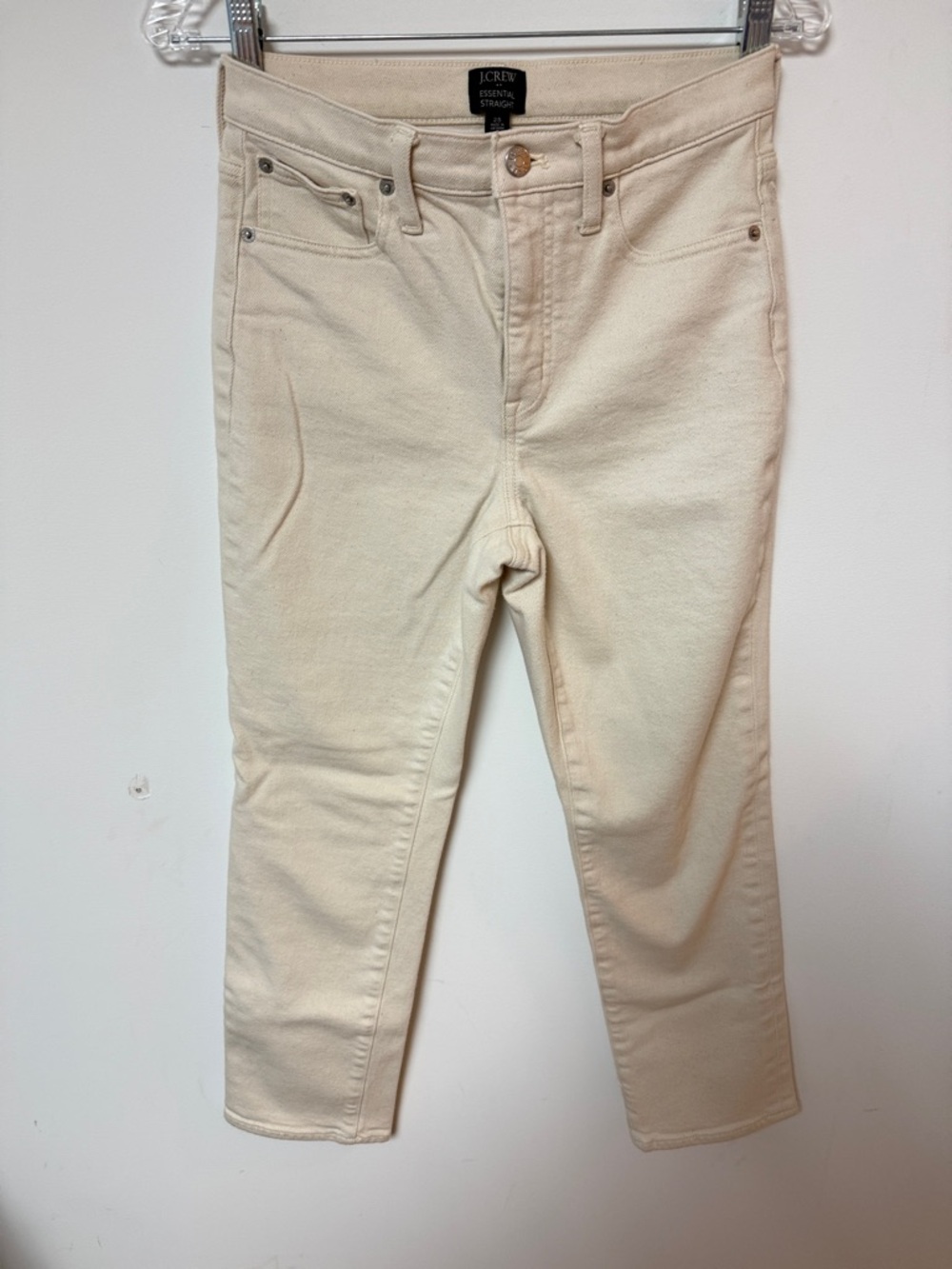 J. Crew Off-White Ankle Crop Jeans